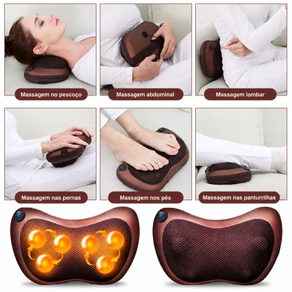 ALMOFADA MASSAGEADORA PARA CASA E CARRO
