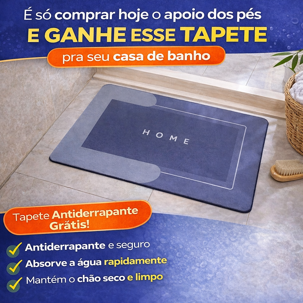 Apoio dos pes para banho
