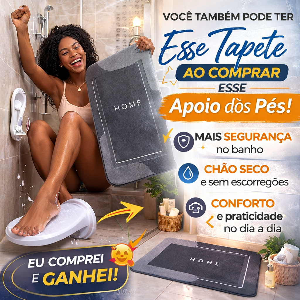 Apoio dos pes para banho
